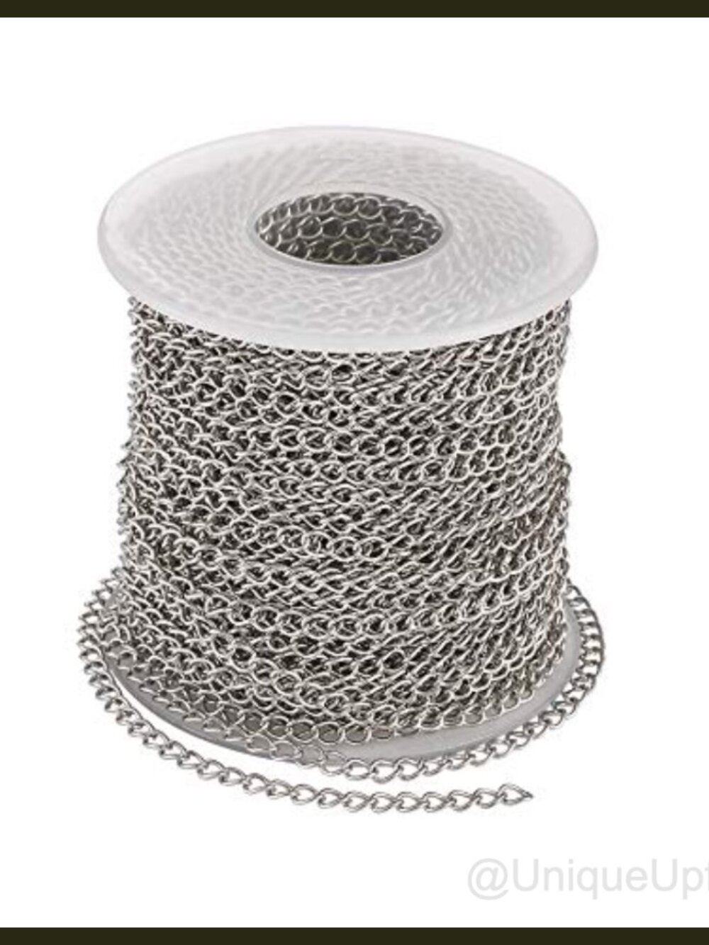 82ft Soldered 304 Stainless Steel Curb Chain 4x3x0.6mm Jewelry Making